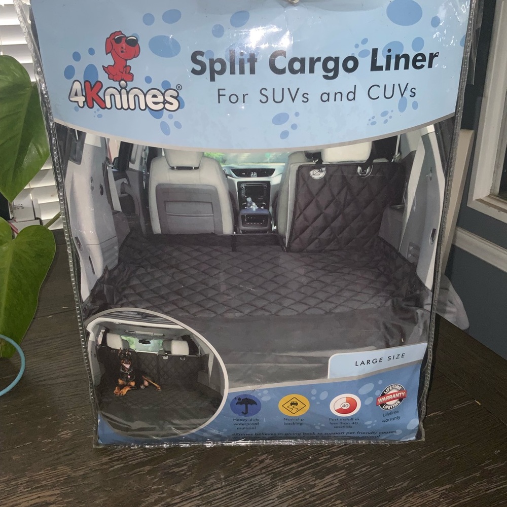 4Knines Split Cargo Car Seat Liner, Large - Picture 2 of 6